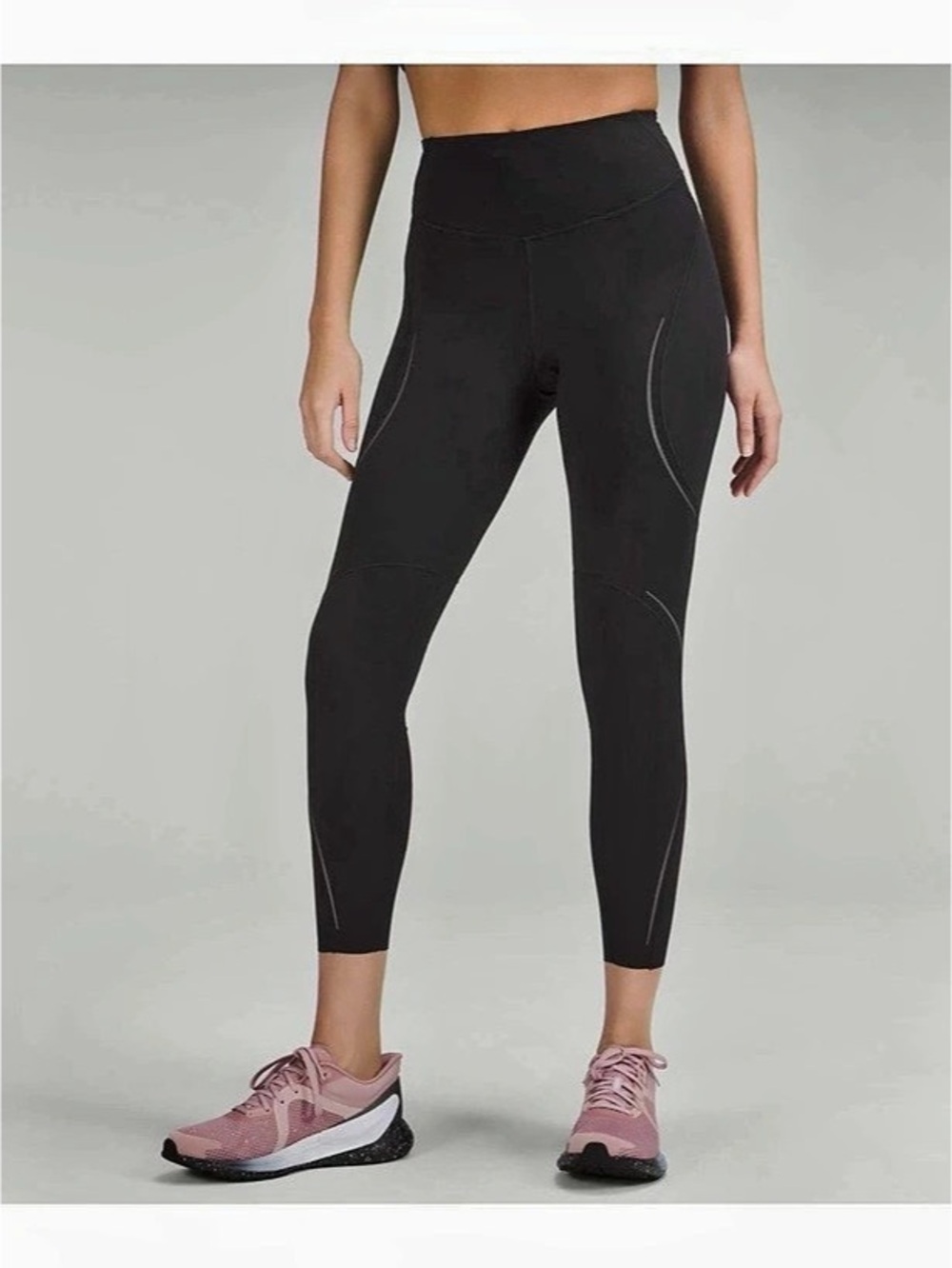 Lululemon Womens Black Base Pace High-Rise Reflective Tight Legging 25" 6